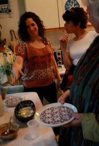 Netta explains some of the mimouna traditions she chose to present